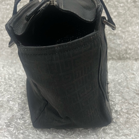 Givenchy Black Monogram Canvas and Leather Zip Satchel - Picture 4 of 15